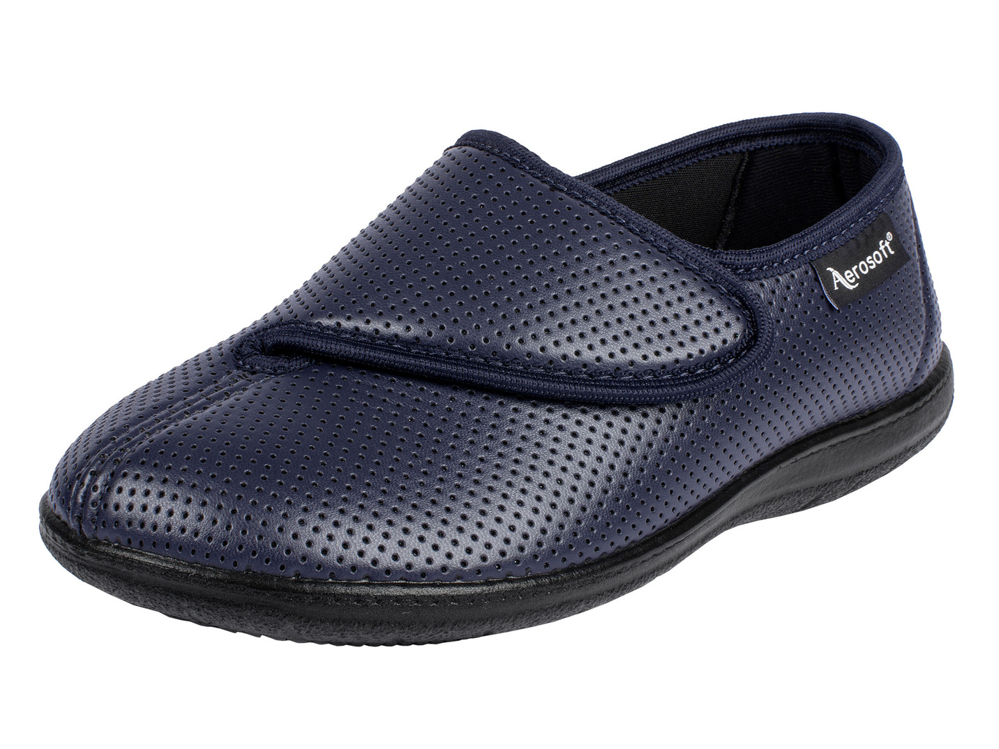 Aerosoft Flex Damen-Klettschuh in Weite H für den kräftigen Fuß, Blau, Größe 39 von BADER