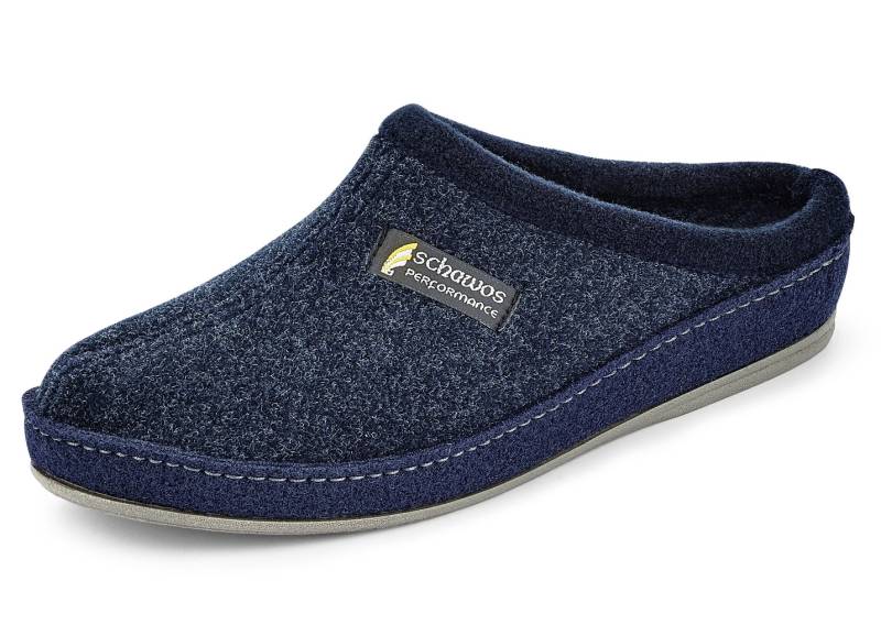Atmungsaktive Herren-Hausschuhe, mit anatomisch geformtem Fußbett, Marine, Größe 40 von BADER