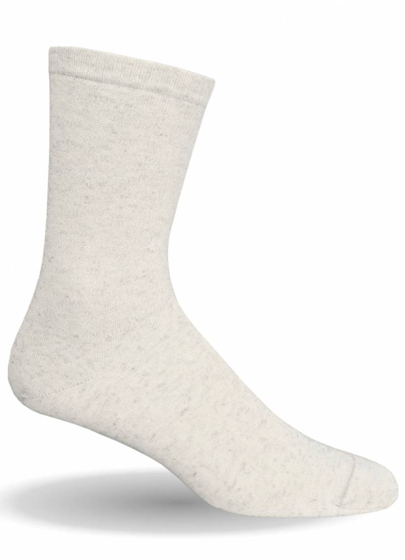 Atmungsaktive Wohlfühl-Socken oder Kniestrümpfe für Damen und Herren, Socken, Größe 004 (45–47), Natur von BADER