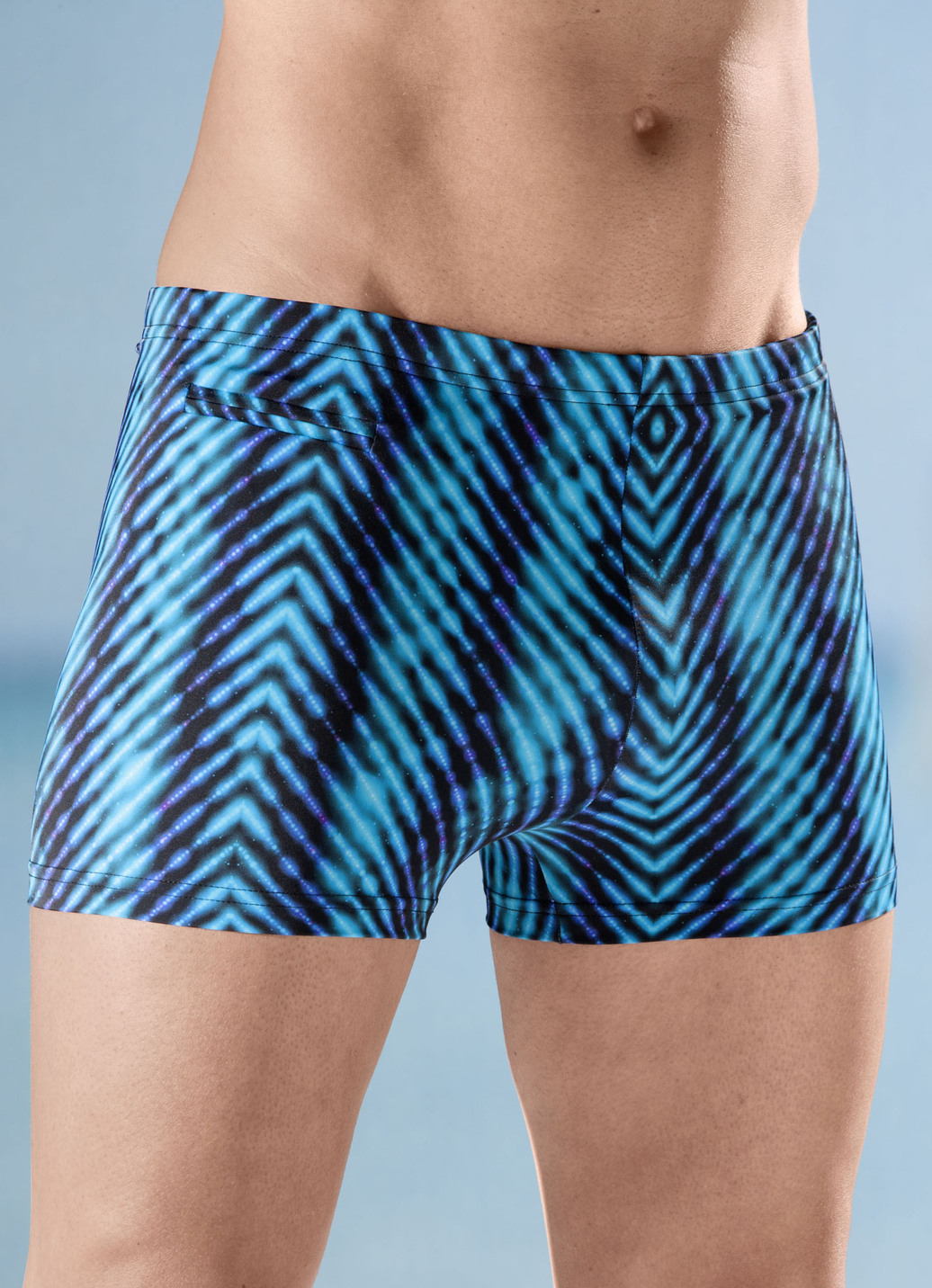 Badehose in höherer Kastenform mit Reißverschlusstasche, Türkis-Schwarz, Größe 9 Badehose in höherer Kastenform mit Reißverschlusstasche, Türkis-Schwarz, Größe 9 von BADER