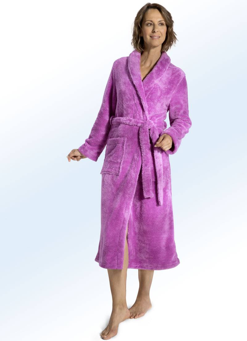 Bademantel für Damen und Herren, Größe L (D=44/46 H=52/54), Fuchsia von BADER