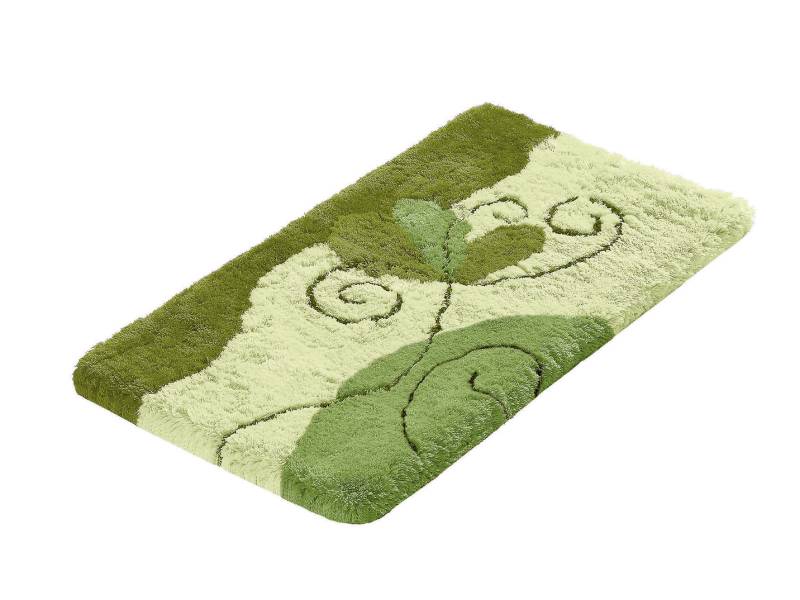 Badgarnitur in Table Tuft Qualität, Größe 110 (Hänge-WC-Vorleger, 50/ 50 cm), Grün von BADER