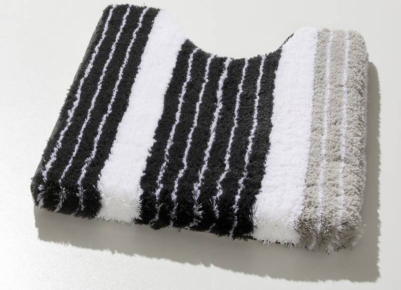 Badgarnitur in barfußweicher Qualität, Größe 108 (Stand-WC-Vorleger, 50/ 50 cm), Anthrazit von BADER