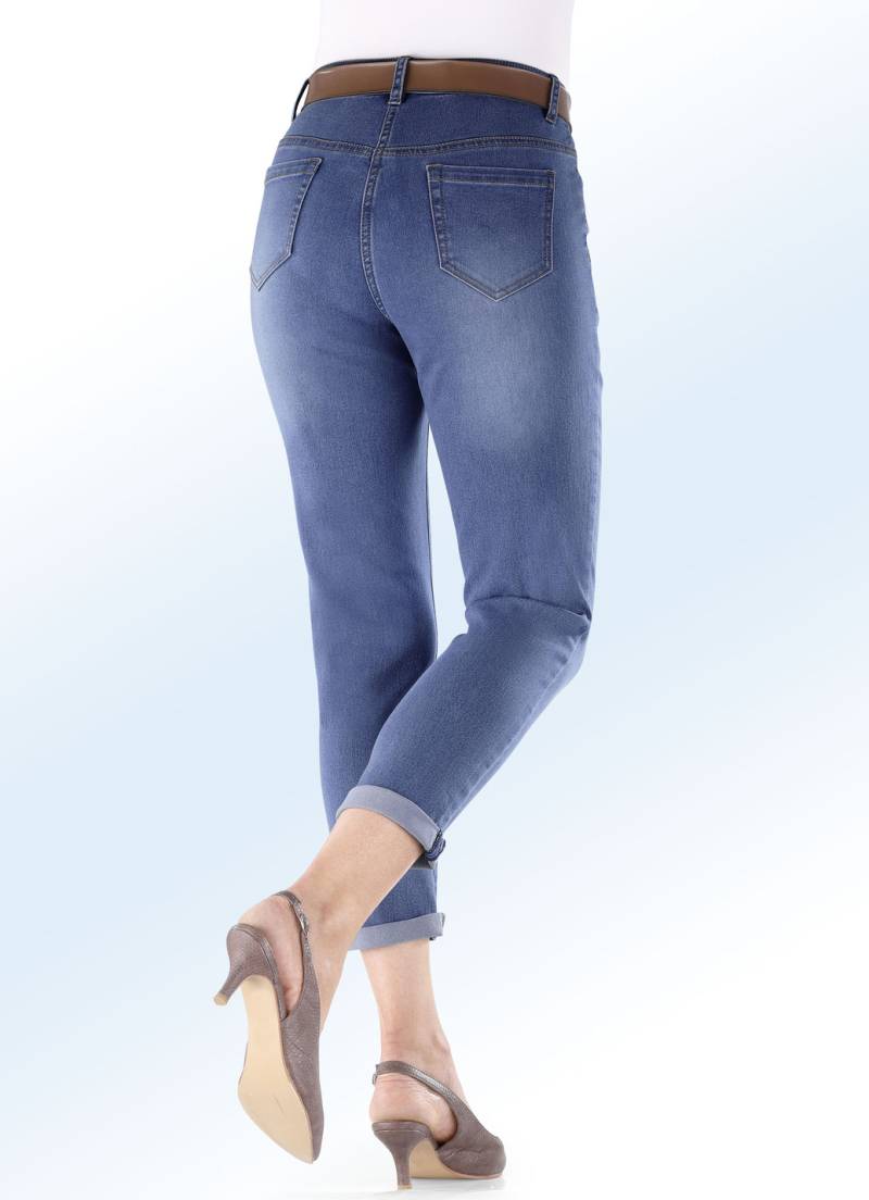 Basic-Jeans in 7/8-Länge, Jeansblau, Größe 22 von BADER