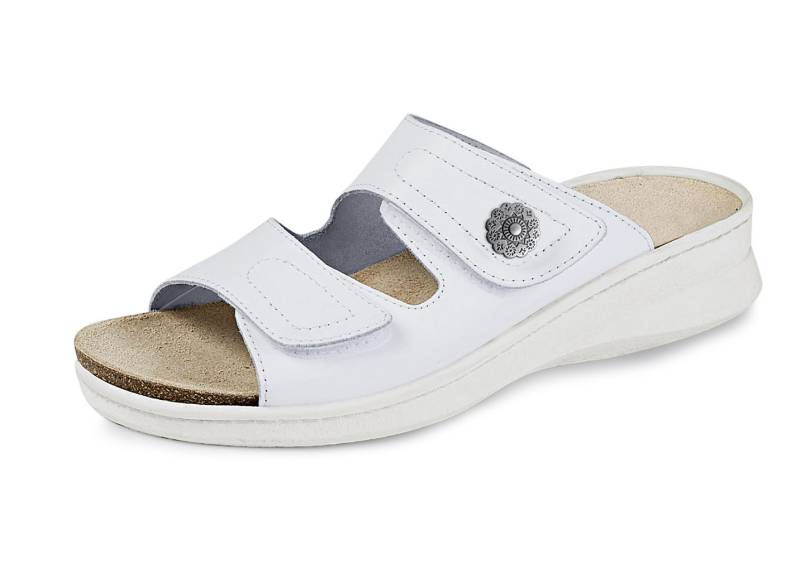 Bequeme Damen-Pantoletten, mit herausnehmbarem Fußbett, Weiss, Größe 39 Bequeme Damen-Pantoletten, mit herausnehmbarem Fußbett, Weiss, Größe 39 von BADER