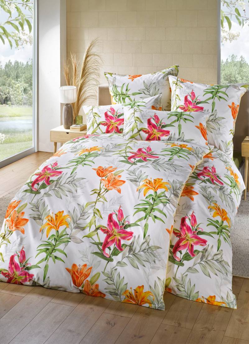 Digitalbedruckte Bettwäsche-Garnitur, Größe 112 (80x80 cm + 135x200 cm), Multicolor von BADER