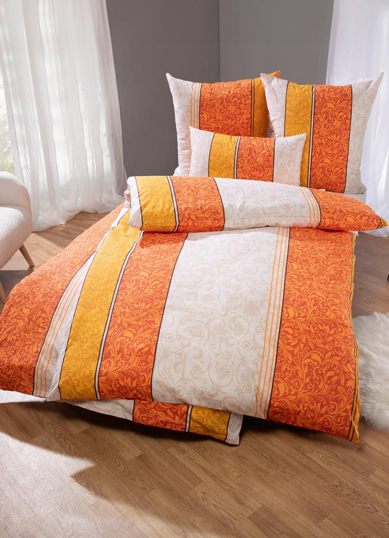 Bettwäsche-Garnitur in Renforcé-Qualität, Größe 112 (80/80 cm + 135/200 cm), Terra von BADER