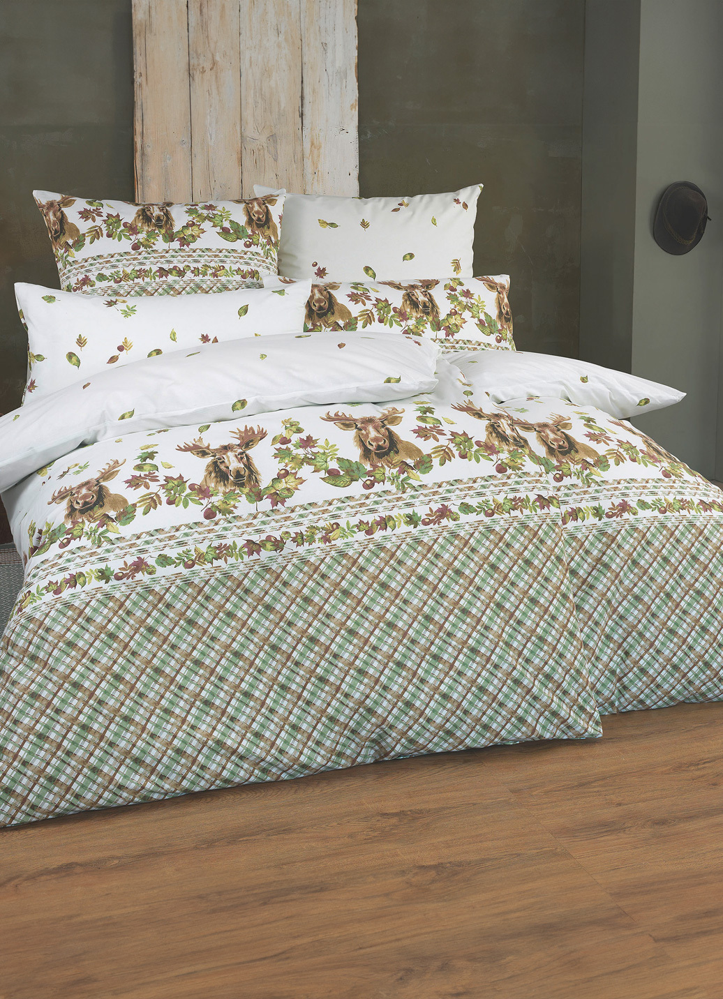 Bettwäsche-Garnitur mit Reißverschluss, Größe 112 (80/80 cm + 135/200 cm), Multicolor von BADER