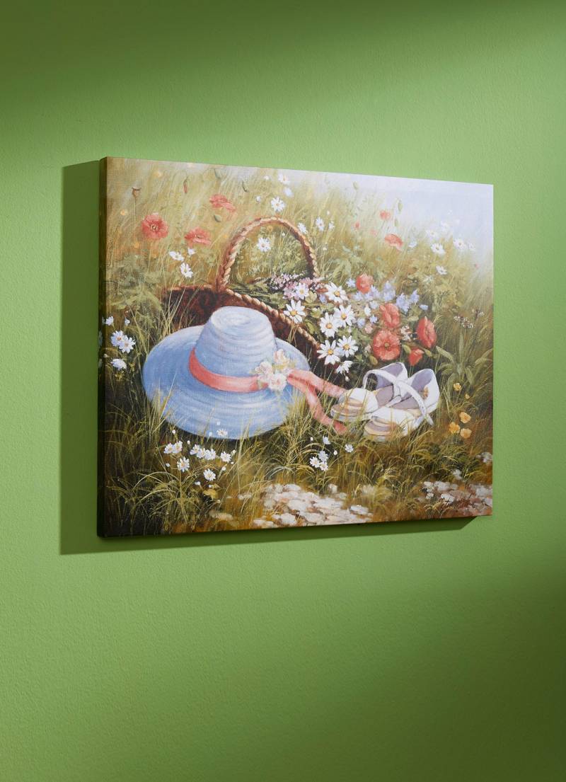 Bild mit Sommerwiesen-Motiv, Grün-Weiss Bild mit Sommerwiesen-Motiv, Grün-Weiss von BADER