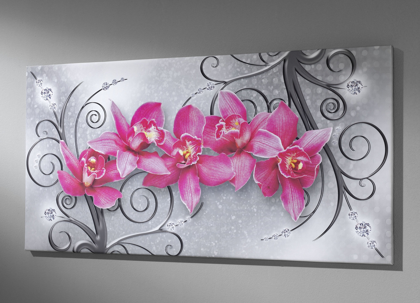 Bild mit dem Titel Orchideen, Rosa-Silber von BADER