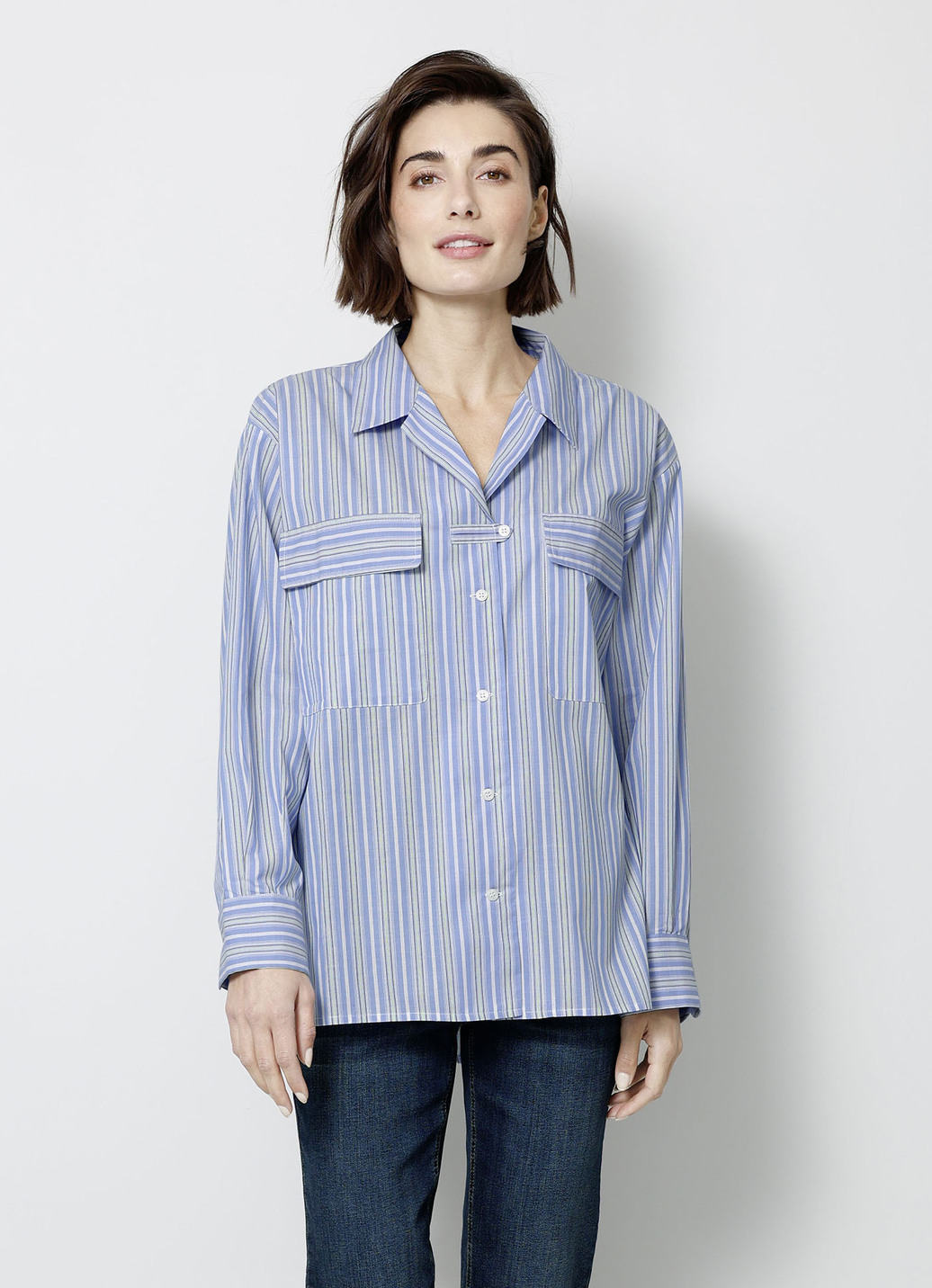 Bluse, Marine-Weiss, Größe 42 Bluse, Marine-Weiss, Größe 42 von BADER