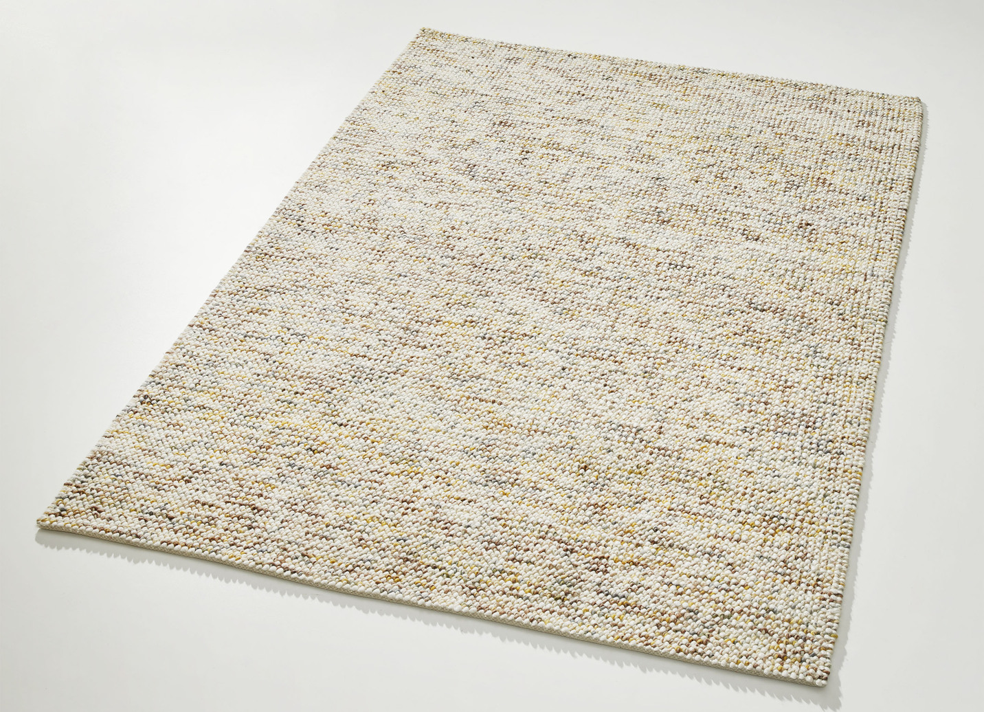 Brücken und Teppich aus Jute und Wolle, Größe 168 (Teppich, 170x240 cm), Beige von BADER