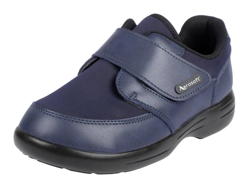 Damen-/Herren-Klettschuh in Weite H für den kräftigen Fuß, Blau, Größe 40 von BADER