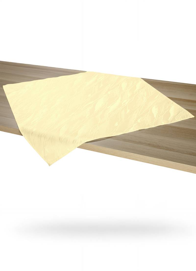 Dezente Tischdecke in Marmor-Optik, Größe 180 (Mitteldecke, 80/ 80 cm), Vanille von BADER
