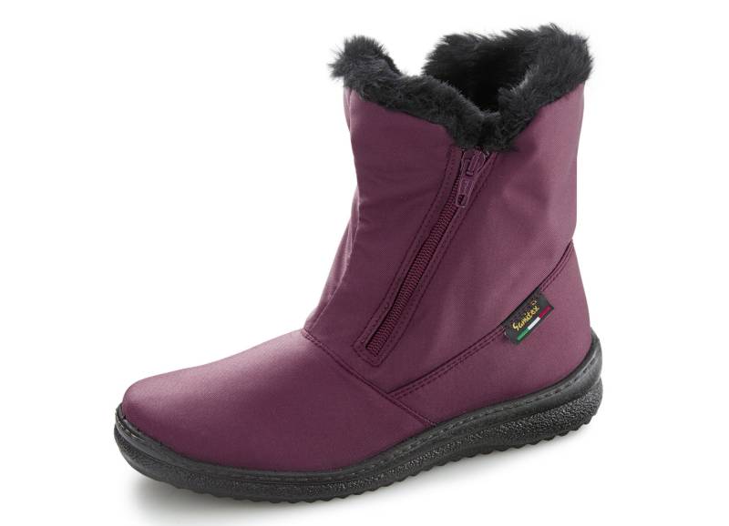 ELENA EDEN, atmungsaktive Damen-Stiefeletten, Winterschuhe, Weite G, mit Reißverschluss, Bordeaux, Größe 41 von BADER