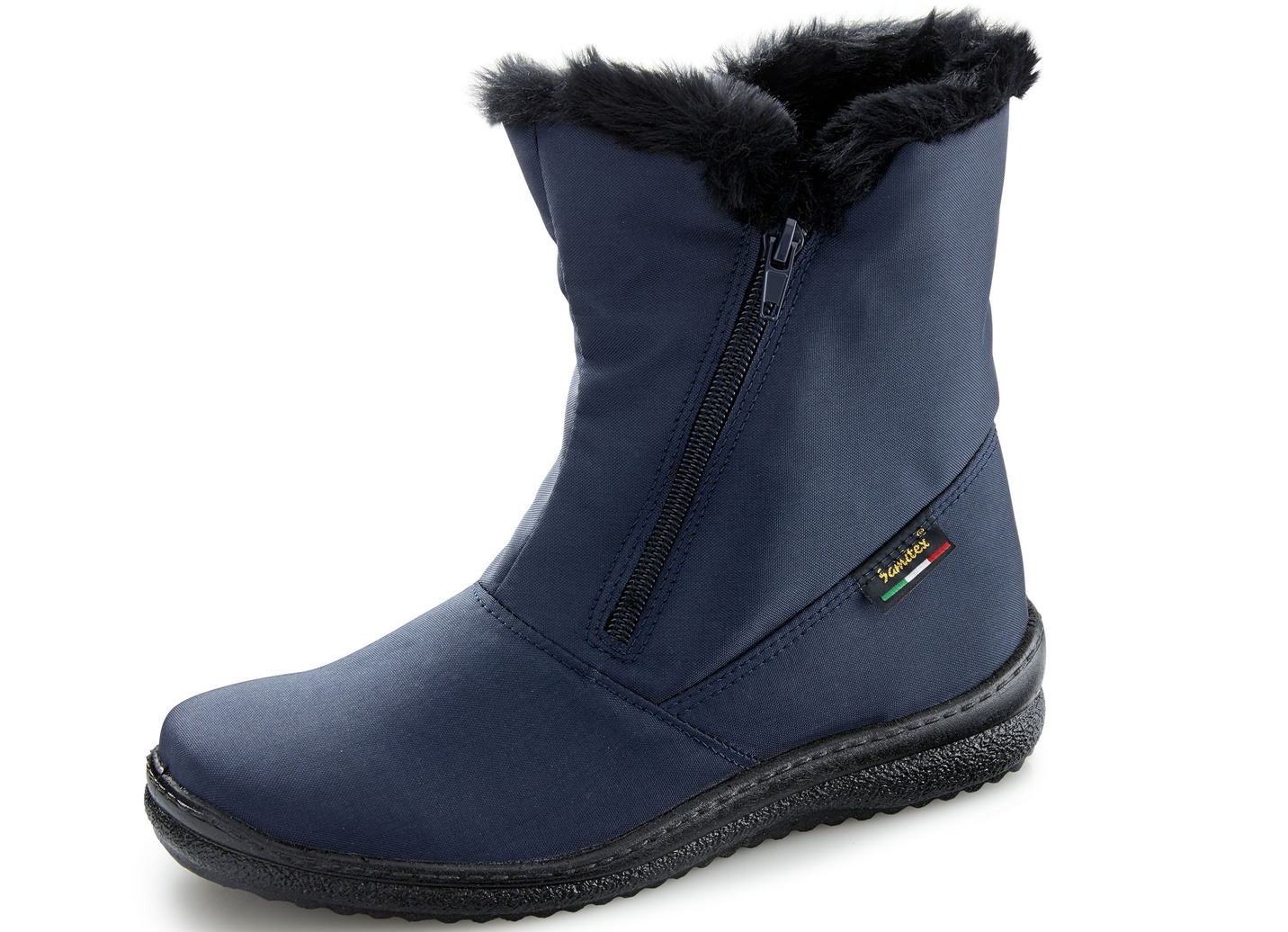 ELENA EDEN, atmungsaktive Damen-Stiefeletten, Winterschuhe, Weite G, mit Reißverschluss, Marine, Größe 41 von BADER