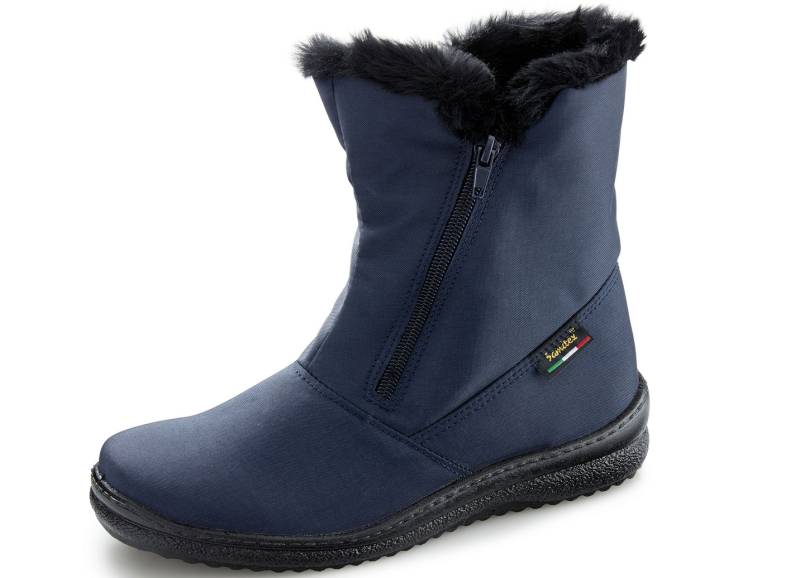 ELENA EDEN, atmungsaktive Damen-Stiefeletten, Winterschuhe, Weite G, mit Reißverschluss, Marine, Größe 42 von BADER