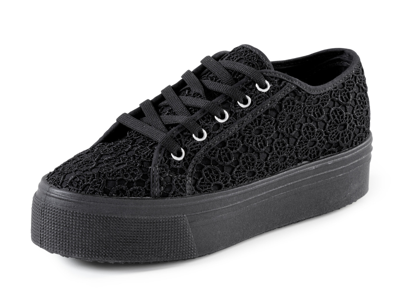 Elegante Damen-Schnürschuhe, mit herausnehmbarem Fußbett, Schwarz, Größe 38 von BADER