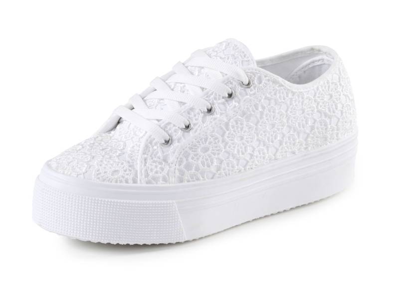 Elegante Damen-Schnürschuhe, mit herausnehmbarem Fußbett, Weiss, Größe 39 Elegante Damen-Schnürschuhe, mit herausnehmbarem Fußbett, Weiss, Größe 39 von BADER