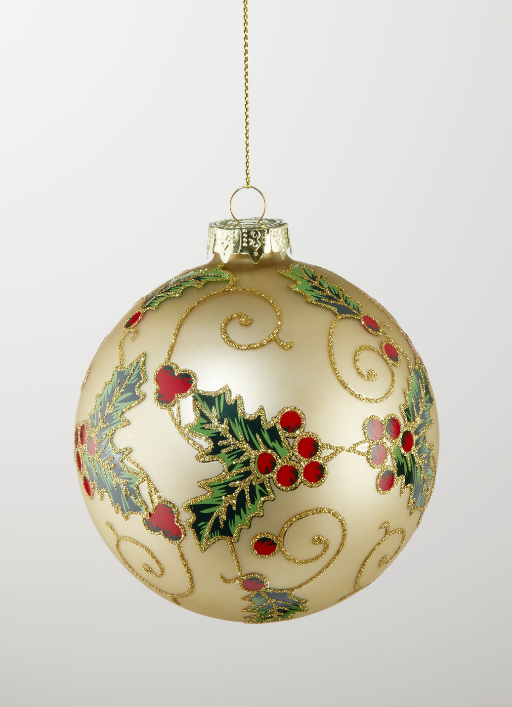 Festlicher Christbaumschmuck, Weihnachtsbaumkugeln. 4er-Set, champagner von BADER