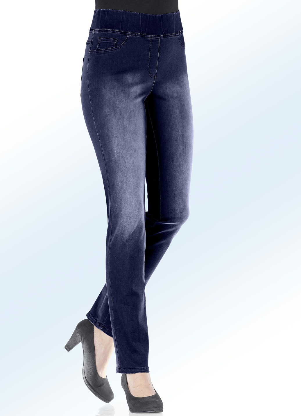 Figurformende Jeans, Dunkelblau, Größe 48 von COSMA