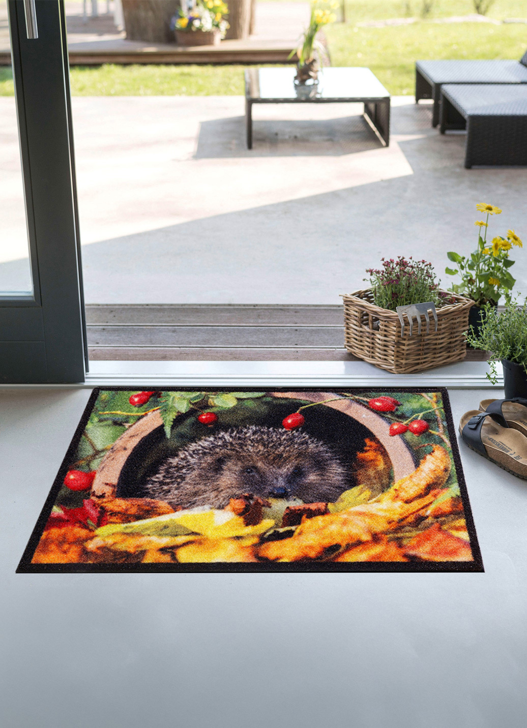 Fußmatte mit Igel-Motiv, Bunt Fußmatte mit Igel-Motiv, Bunt von BADER