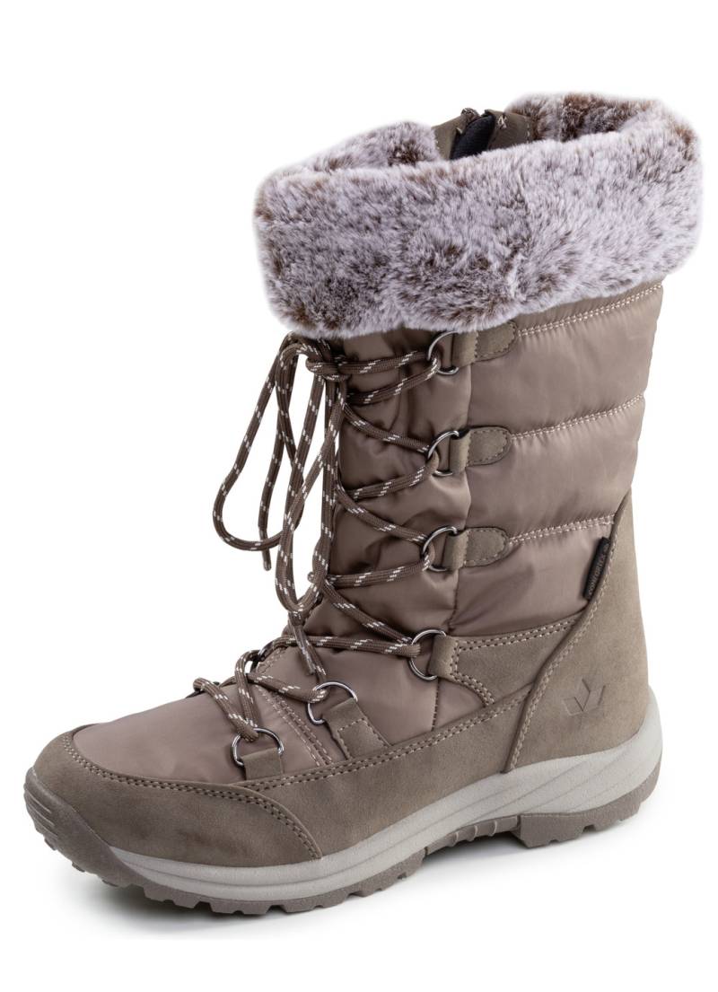 Gefütterte Damen-Stiefel, Winterschuhe, mit Reißverschluss, Taupe, Größe 40 Gefütterte Damen-Stiefel, Winterschuhe, mit Reißverschluss, Taupe, Größe 40 von BADER