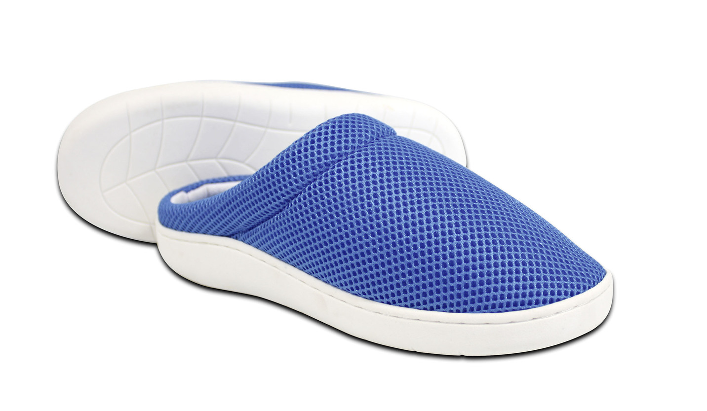 Gel-Slipper, Blau-Weiss, Größe L von BADER