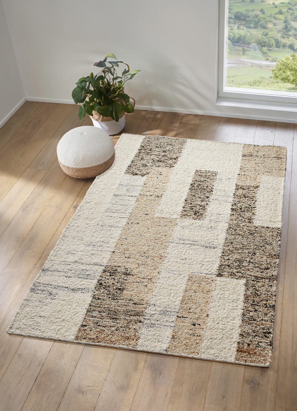 Handgewebte Berber Teppiche aus 100% Wolle, Mit Rechteck-Dessin, Größe 111 (Brücke, 60x 90 cm) von BADER