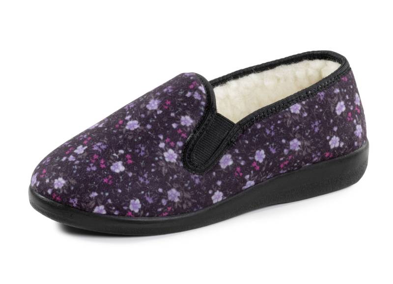 Warme Damen-Hausschuhe, Weite H, mit Wolle, Lila, Größe 36 Warme Damen-Hausschuhe, Weite H, mit Wolle, Lila, Größe 36 von BADER