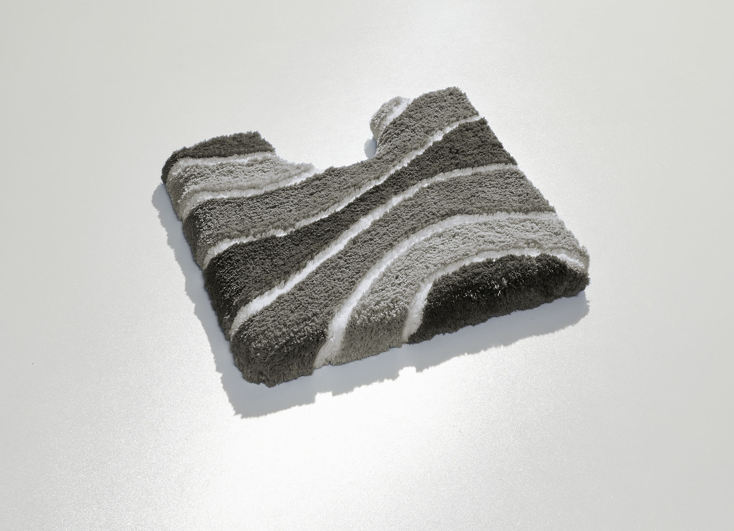 Herrlich weiche Badgarnitur, Größe 108 (Stand-WC-Vorleger, 50/ 50 cm), Anthrazit von BADER