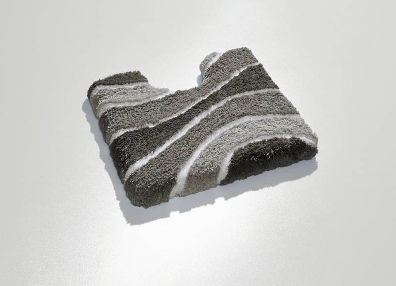 Herrlich weiche Badgarnitur, Größe 108 (Stand-WC-Vorleger, 50/ 50 cm), Anthrazit von BADER