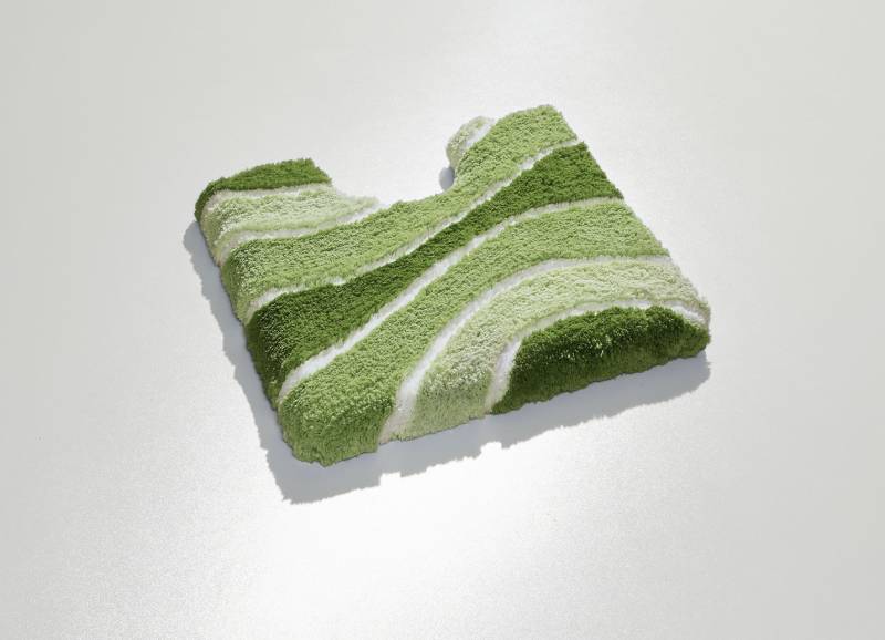 Herrlich weiche Badgarnitur, Größe 108 (Stand-WC-Vorleger, 50/ 50 cm), Grün von BADER