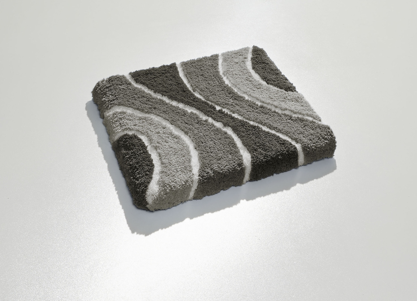 Herrlich weiche Badgarnitur, Größe 109 (Hänge-WC-Vorleger, 50/ 50 cm), Anthrazit von BADER