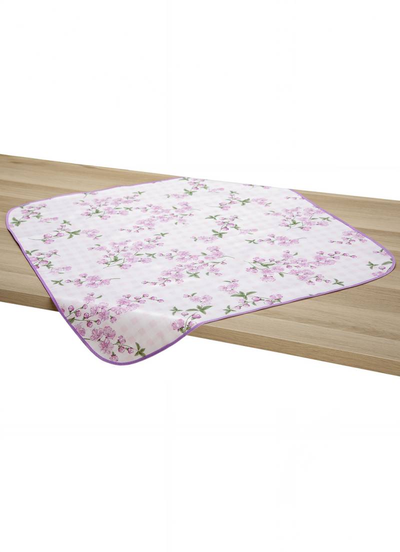 Hochwertige und pflegeleichte Wachstuch-Tischdecken, Größe 108 (Mitteldecke, 80/ 80 cm), Rosé von BADER