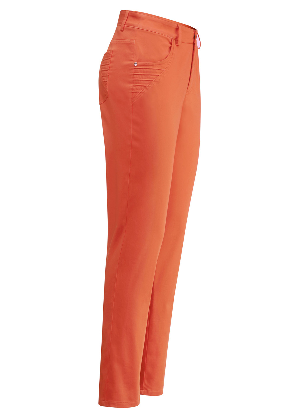 Hose mit platzierten Biesen, Orange, Größe 42 von BADER