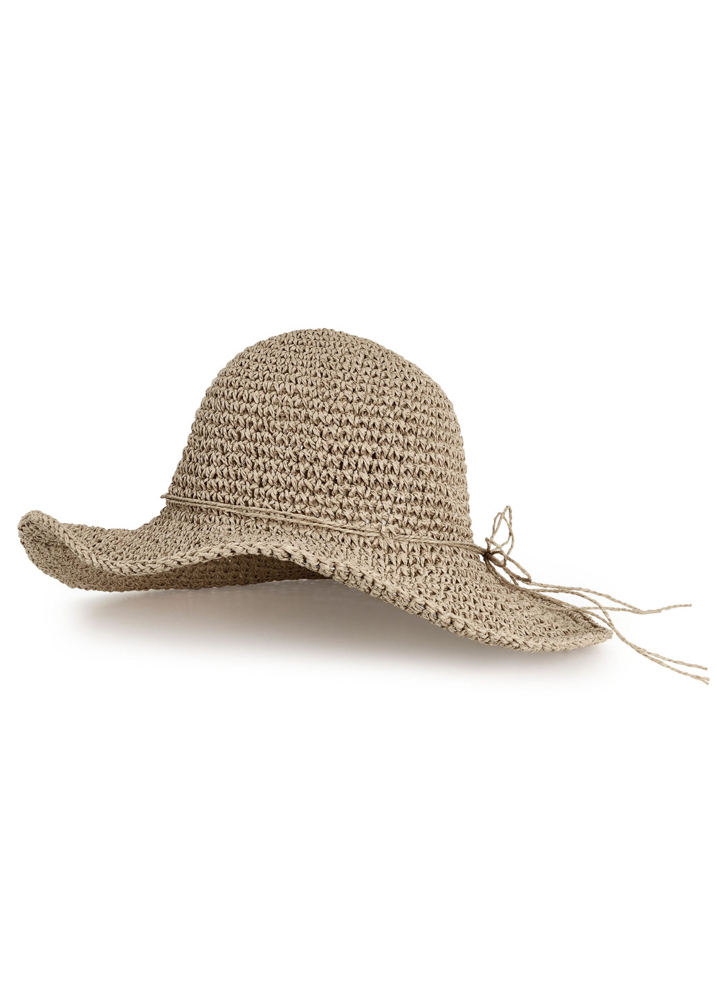Sommerlicher Damen-Hut aus Papierstroh mit Zierkordel, Camel von BADER