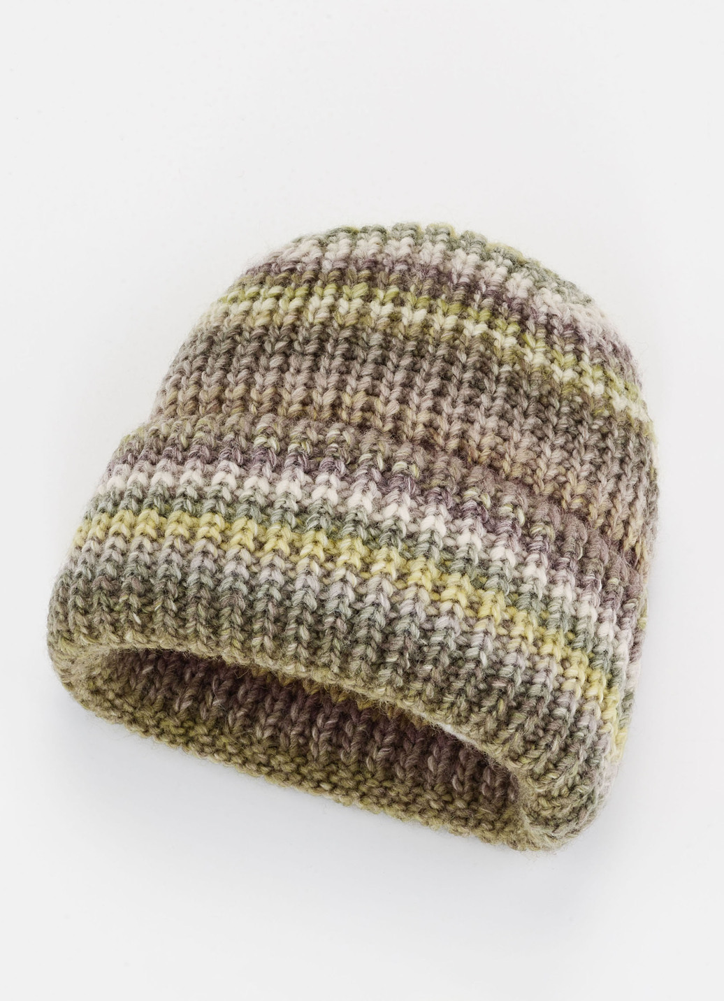 Interessante Damen-Mütze, aus Grobstrick, Multicolor von BADER