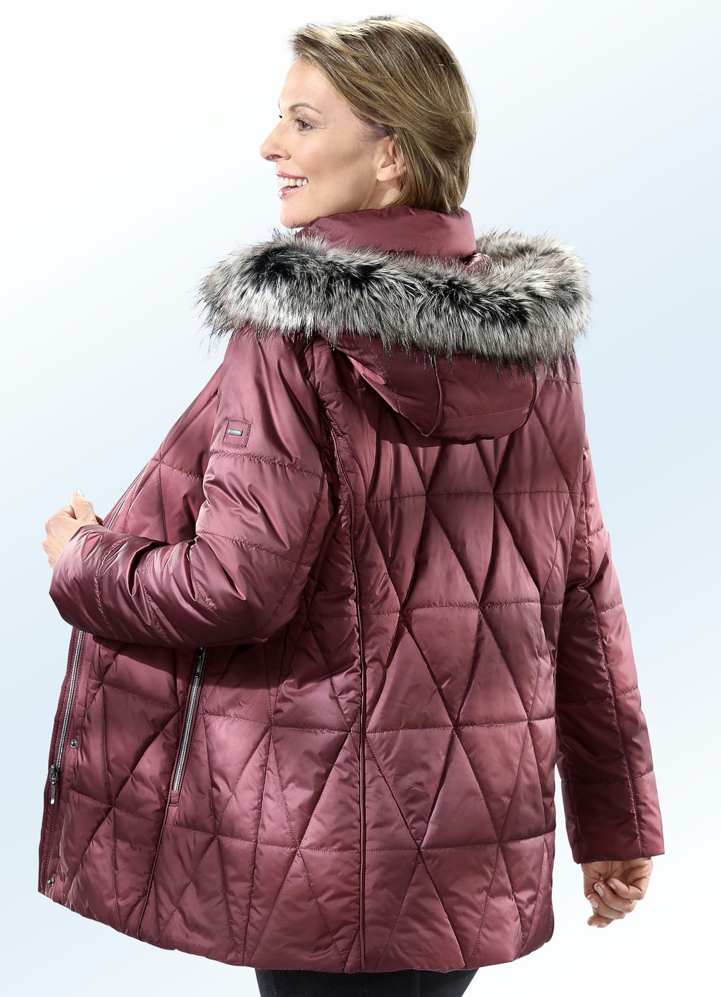 Jacke in 2 Farben, Bordeaux, Größe 44 von BADER