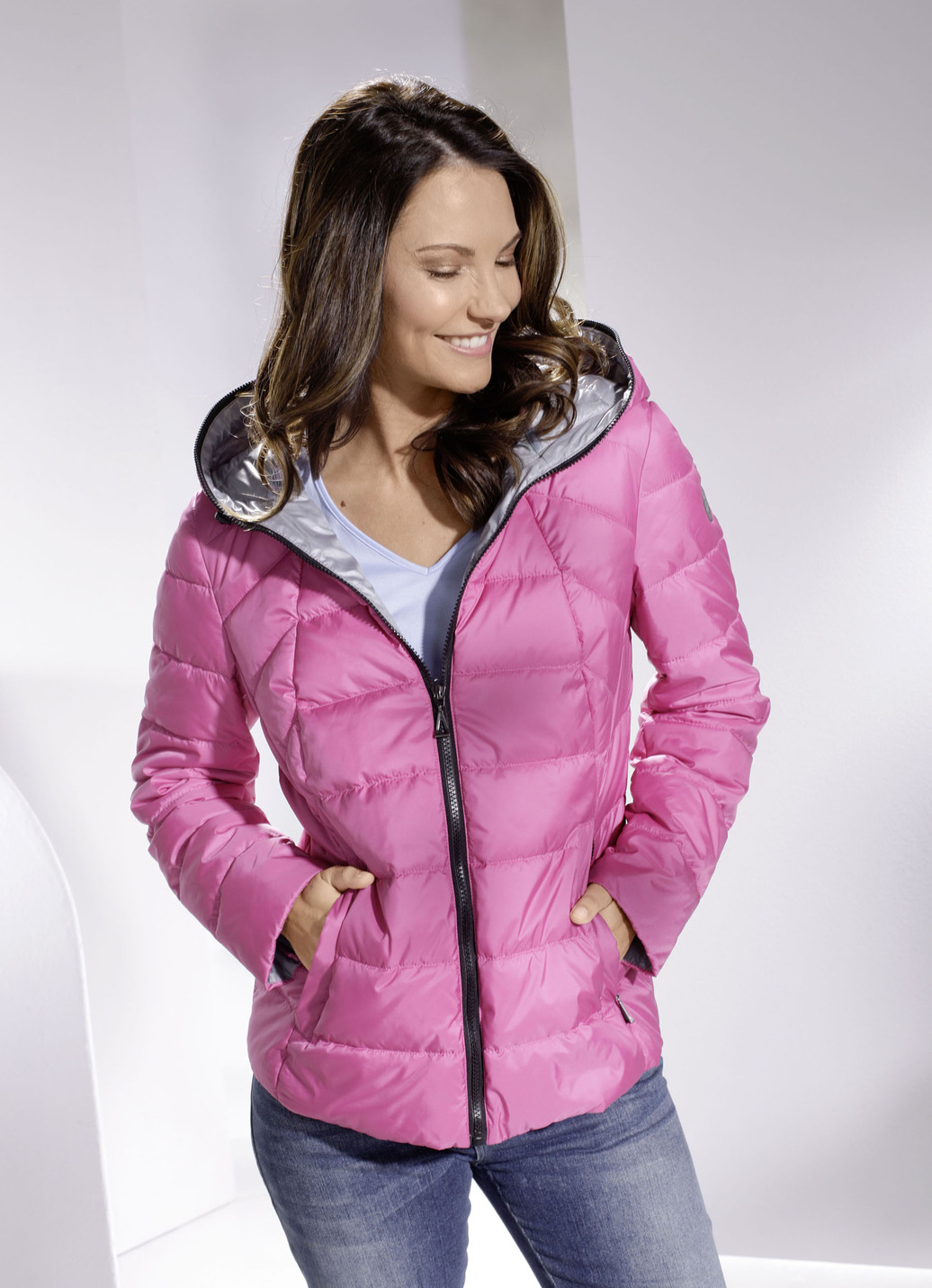 Jacke in 2 Farben, Fuchsia, Größe 46 von BADER