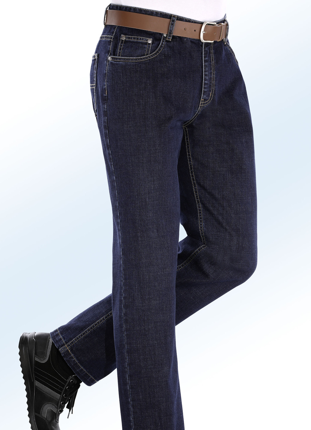 Jeans in 3 Farben, Schwarz, Größe 102 von BADER