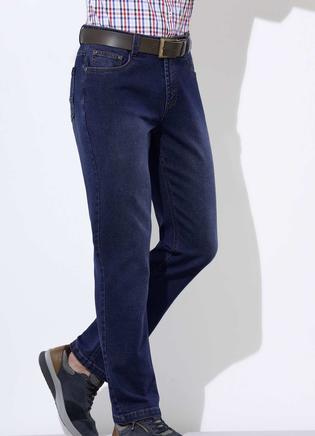 Jeans in 5-Pocket Form in 3 Farben, Dunkeljeans, Größe 27 von BADER