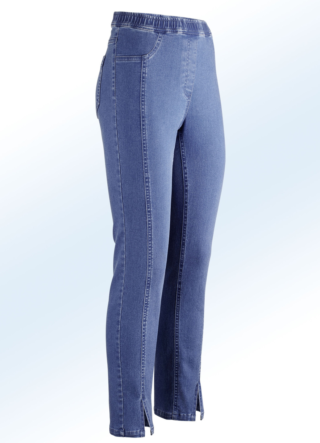 Jeans in Schlupfform, Jeansblau, Größe 19 von BADER