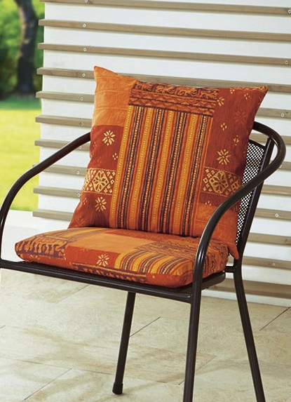 Kissen-Sets mit Bezug aus 100% Baumwolle, Sitzkissen, 2er-Set, Orange Kissen-Sets mit Bezug aus 100% Baumwolle, Sitzkissen, 2er-Set, Orange von BADER