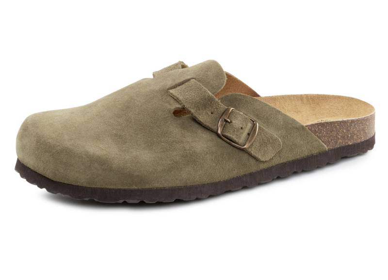 Klassische Herren-Clogs, mit verstellbarer Spange, Oliv, Größe 40 von BADER