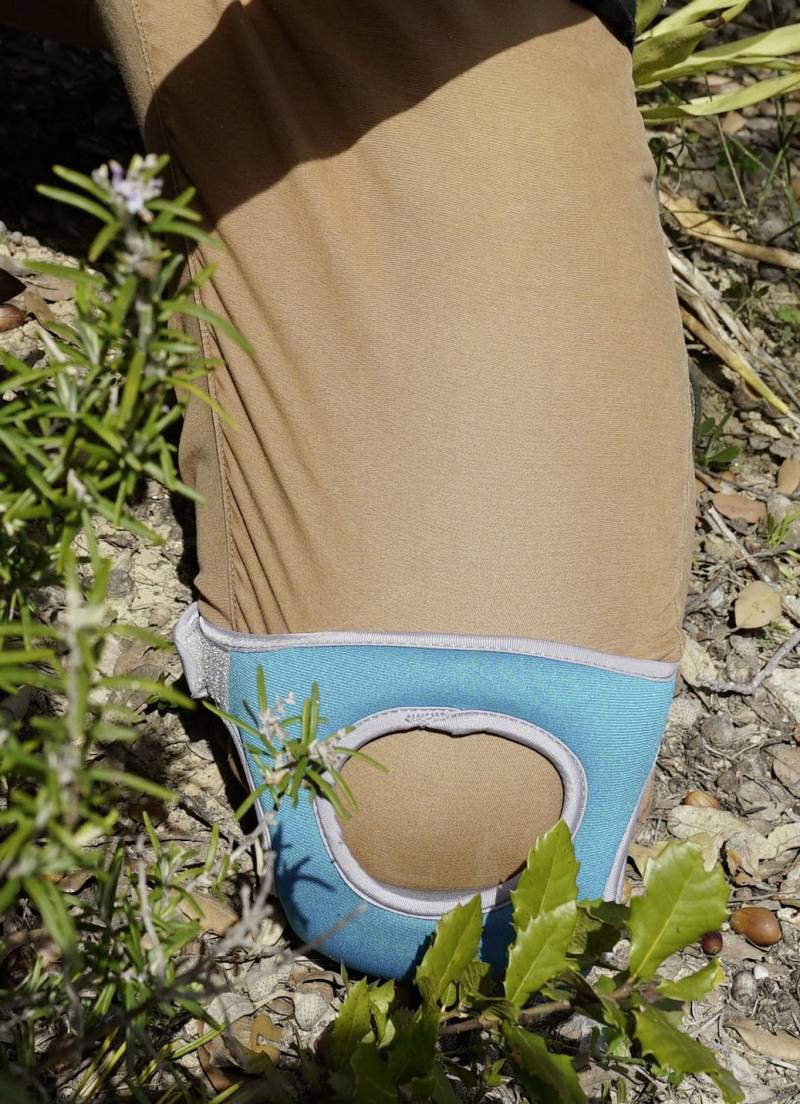 Knieschoner mit Memory-Schaum, Blau-Grau von BADER