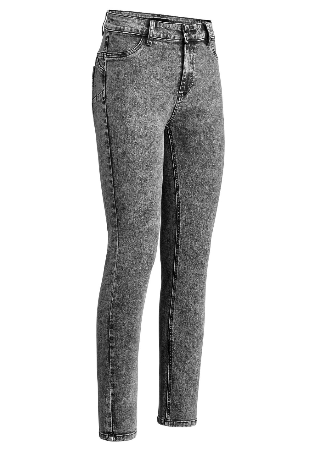 Knöchellange, figurformende Jeans, Grafit, Größe 44 von BADER