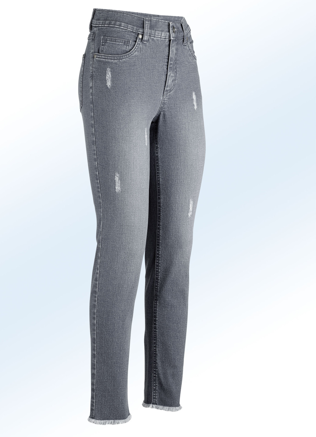 Knöchellange Jeans in 5-Pocket-Form, Anthrazit, Größe 18 von BADER