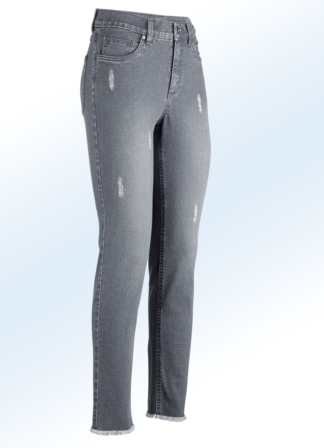 Knöchellange Jeans in 5-Pocket-Form, Anthrazit, Größe 36 von BADER