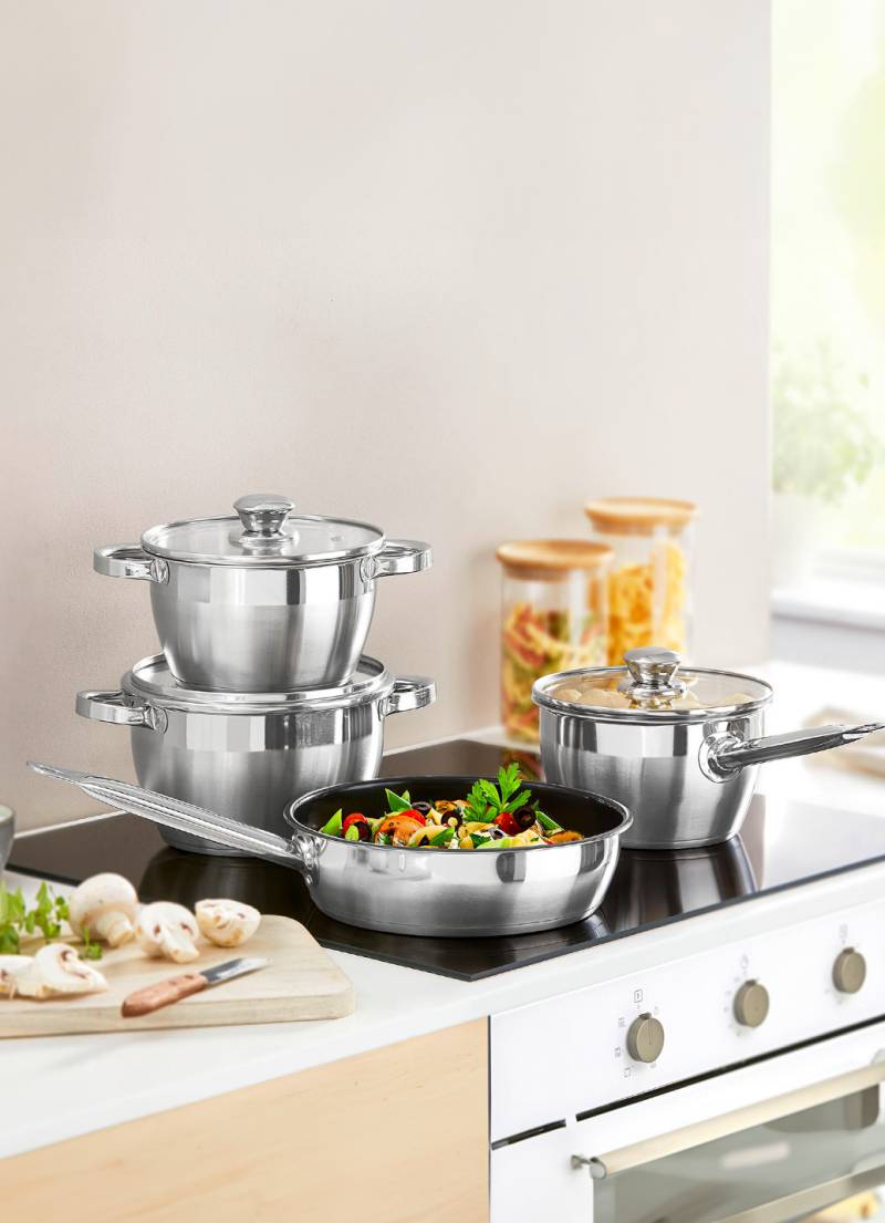 Kochgeschirr aus Edelstahl - Ideal für kleine Haushalte, Pfanne, Edelstahl Kochgeschirr aus Edelstahl - Ideal für kleine Haushalte, Pfanne, Edelstahl von BADER